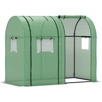 Outsunny Tomato Greenhouse, Garden Growhouse with 2 Roll-up Doors and 4 Mesh Windows, Portable Indoor Outdoor Green House, 185 x 94 x 150cm, Green