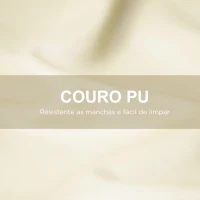 HOMCOM Poltrona Sala de Estar Poltrona Nórdica Poltrona Estofada em PU com Apoio para os Braços 73x70x80 cm Creme(m-6)