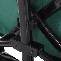 Outsunny Bollerwagen Faltbarer Handwagen 360° Gartenwagen Transportwagen mit  Teleskop Griff Verstellbarer Griffhöhe Strandwagen bis 70 kg Tragkraft Metall Oxford Grün 108 x 55 x 59-89 cm(m-29)