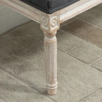 HOMCOM 80cm End of Bed Bench, Window Seat, Tufted Bench for Bedroom, Hallway, Living Room, Grey(m-9)