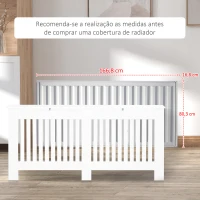 HOMCOM Cobertura Radiador Moderna de MDF com Prateleira Superior para Sala de Estar Dormitório Escritório 172x19x81 cm Branco(m-7)