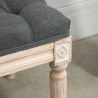 HOMCOM 80cm End of Bed Bench, Window Seat, Tufted Bench for Bedroom, Hallway, Living Room, Grey(m-8)