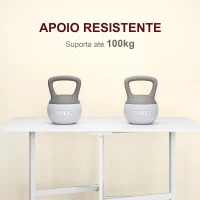 HOMCOM Mesa Dobrável de Cozinha para 4-6 Pessoas Mesa de Sala de Jantar Dobrável com Rodas e Laterais Dobráveis 120x80x73 cm Branco(m-6)