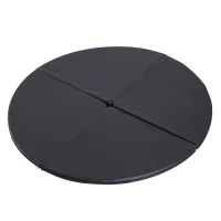 HOMCOM Paaldansmat, 5 cm dikke ronde kunststof mat voor paaldansoefeningen, gymnastiek, yoga, Zwart(m-10)