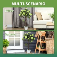 Outsunny Set of Two Faux Rose Trees - Green(m-4)