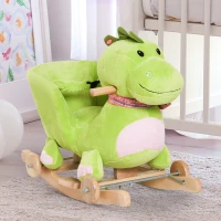 HOMCOM Cal Balansoar cu Roti sub Forma de Dragon pentru copii 18-36 luni Verde(m-12)