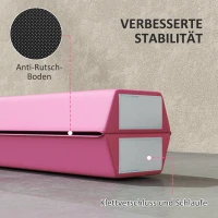 SPORTNOW Evenwichtsbalk 2,4 m, opvouwbaar, antislip bodem, voor 3+ jaar, tot 80 kg, Lichtrood(m-6)