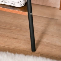 HOMCOM Cuier la copac pentru Haine cu 2 Rafturi negru si maro in Metal si Lemn(m-9)