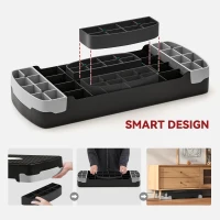 HOMCOM stepper pentru fitness si aerobic, 68x29cm, negru(m-6)