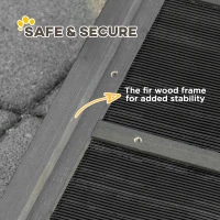 PawHut Rampa Portabila Plianta pentru Animale de COmpanie, Rampa de Masina pentru Catei cu un Maner de Transport, Rampa anti-alunecare pentru accesul cateilor in masina, Neagra(m-5)