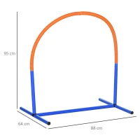PawHut Echipament de Agilitate pentru Câini, Set Portabil din 4 Piese pentru Antrenament, 95x88x64 cm, Albastru(m-3)