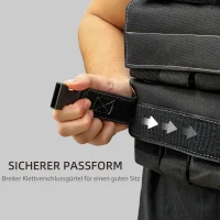 SPORTNOW 20 kg aanpasbare gewichtsvest met verstelbare riemen en reflecterende strepen, voor mannen en vrouwen(m-5)