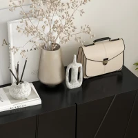 HOMCOM Móvel Sapateira de Entrada Armário Sapateira com Prateleiras Ajustáveis para 15-20 Pares de Sapatos 72x31,5x95 cm Preto(m-9)