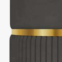 HOMCOM Velvet-Feel Storage Ottoman - Grey(m-7)