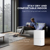 HOMCOM 20L Dehumidifier, with Touch Control - White(m-9)