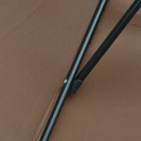 Outsunny Umbrelă Exterioară cu Manivelă, din Oțel și Poliester Rezistent la UV, Ø295x245 cm, Cafea(m-9)