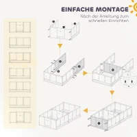 PawHut Skrzynia dla Szczeniąt, z Wodoodpornym i Możliwym do Prania Legowiskiem, Przezroczystymi Panelami, Projektem Dwuizbowym, dla Małych Psów(m-7)