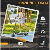 HOMCOM Monopattino Elettrico Bambini 4-14 Anni 150W ad Altezza Regolabile, in Acciaio e PP, 42x94x105-108 cm, Nero(m-4)
