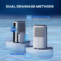 HOMCOM 16l/Day Dehumidifier, with Washable Filter and Timer - White(m-6)