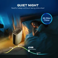 HOMCOM 16l/Day Dehumidifier, with Washable Filter and Timer - White(m-7)