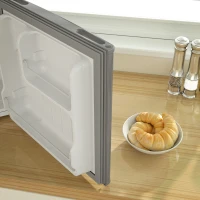 HOMCOM 46 Litre Lockable Countertop Fridge - Grey(m-9)