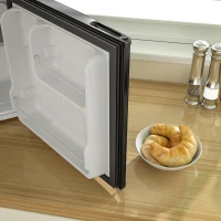 HOMCOM 46 Litre Lockable Countertop Fridge - Black(m-9)