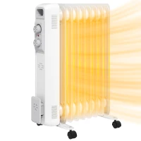 HOMCOM 2kW Nine Fin Oil-Filled Radiator - White(m-11)