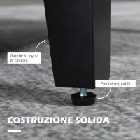 HOMCOM Poltroncina da Camera Moderna in Tessuto con Braccioli, 66x72x74 cm, Crema(m-6)