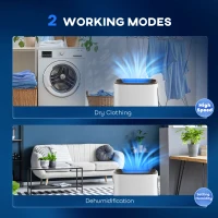 HOMCOM 16l/Day Dehumidifier, with Washable Filter and Timer - White(m-5)