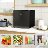 HOMCOM 46 Litre Lockable Countertop Fridge - Black(m-7)