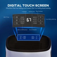 HOMCOM 16l/Day Dehumidifier, with Washable Filter and Timer - White(m-4)