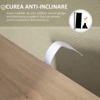HOMCOM Mobilier Dulap Baie cu 4 Sertare si 2 Niveluri, Modern si Practic pentru Baie, Alb(m-7)