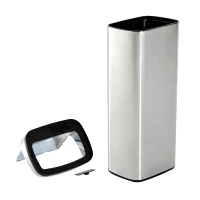 HOMCOM® automatische vuilnisbak prullenbak automatische keukenemmer bewegingssensor roestvrij staal met sensor zilver 50 l 33 x 25 x 84 cm | Aosom.nl(m-24)
