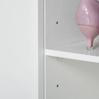 Homcom Suport Pantofi Lemn Alb – 83×30×90 cm cu Rafturi Deschise(m-10)