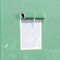 Outsunny Seră cu Acoperiș Rotunjit din PE, 4,5x2x2 m, Verde(m-12)