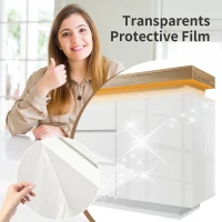 High-Gloss Chest of Drawers with 2 Doors and 3 Drawers, Sideboard Cabinet with App-Controlled LED Lighting, 140L x 39W x 81H cm, White(m-4)