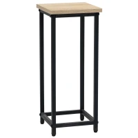 Outsunny 3-teiliges Set Pflanzenständer stapelbar platzsparend 21 cm x 21 cm x 50/70/90 cm Stahl Braun + Schwarz(m-13)