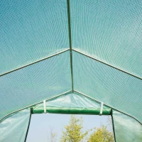 Outsunny Estufa tipo Túnel 4x2x2 m Estufa de Exterior com 8 Janelas de Malha e Porta Estufa de Cultivos para Pátio Jardim Verde(m-9)