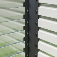 Outsunny Verhoogde Tuinbed, Open Bodem, Gepoedercoat Staal, 240 x 60 x 60 cm, Donkergrijs(m-9)