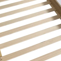 3FT Single Bed with Storage Space, Durable MDF and Plywood, Wooden Bed Frame for Adults and Teenagers, 208L x 108W x 60H cm, White Oak(m-10)