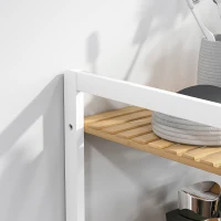 HOMCOM Four-Tier Bamboo Adjustable Shelf Storage Unit(m-8)