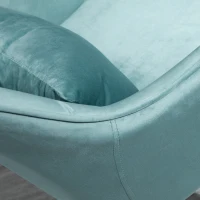 Vinsetto Massage-Bürostuhl in Samtoptik Lendenkissen mit Vibrationsmassage bis 115 kg USB-Schrittstelle höhenverstellbar 57B x 70T x 78-86H cm Grün(m-11)