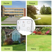 HOMCOM Baliza de Futebol para Crianças com Lona de Precisão e Ponteria para Treino e Aperfeiçoamento 240x88x174 cm Branco(m-4)