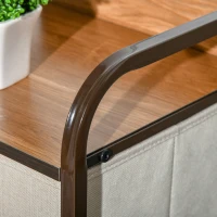 HOMCOM Cómoda de Tecido com 4 Cestos Removíveis e Dobráveis Base Elevada Móvel de Armazenamento para Dormitório Sala de Estar 31x29x99cm Multicor(m-10)