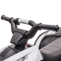 HOMCOM Kinder-Quad Elektrisches Kinderauto, 6 km/h, Sound- und Lichteffekte, : 83 cm x 53 cm x 55,5 cm, Schwarz + Weiß(m-9)
