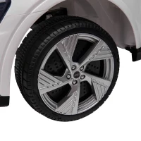 HOMCOM Carro Elétrico Audi E-Tron 12V para Crianças acima de 3 Anos com Controle Remoto Faróis Buzina Música MP3 TF USB e Abertura da Porta 3-8km/h 108x60x47cm Branco(m-10)