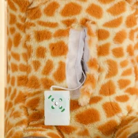 HOMCOM Cavallo a Dondolo per Bambini 3-6 Anni a Giraffa con Ruote e Suoni, 63x38x63cm, Giallo(m-10)