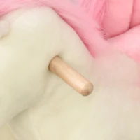 HOMCOM Cavallo a Dondolo Bianco e Rosa con Suoni e Struttura in Legno di Pioppo per Bambini 18-36 Mesi, 70x28x57cm(m-12)
