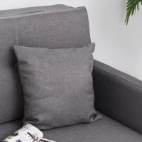 HOMCOM Divano Letto 2 Posti 2 in 1 con Vano Contenitore e Design Moderno, Letto Singolo, Imbottito e Rivestito in Lino Grigio(m-10)