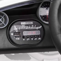 AIYAPLAY Macchina Elettrica per Bambini Licenza Mercedes SLC 300 con Telecomando, in PP e Metallo, 107x62.5x44 cm, Bianco(m-12)